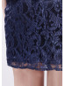 Navy Blue Lace Over Mother Of The Bride Dress 